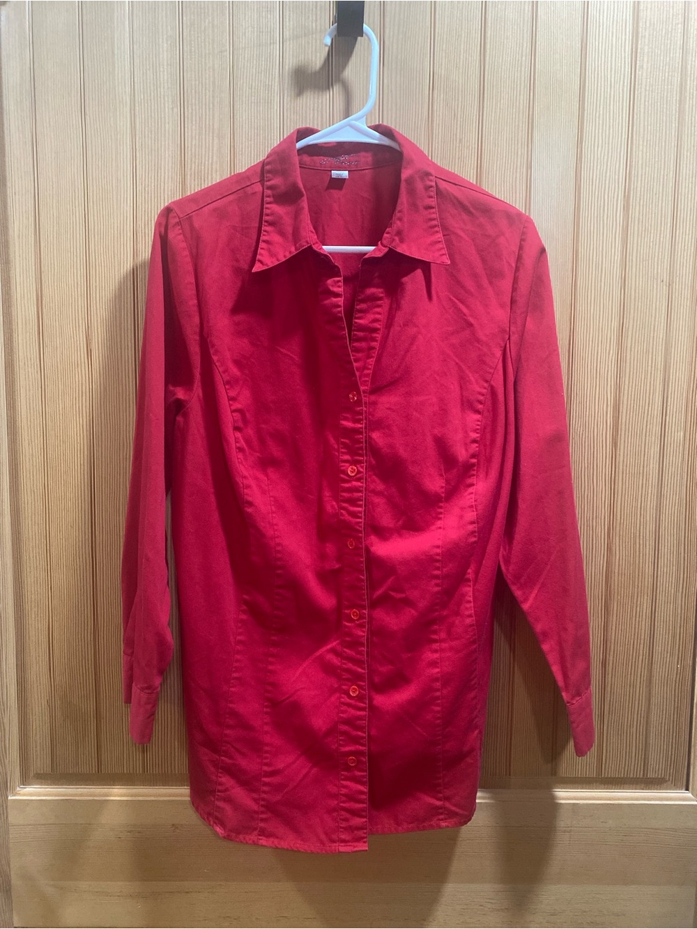 sofia by sofia vergara Red Button-Front Shirt - Picture 2 of 4